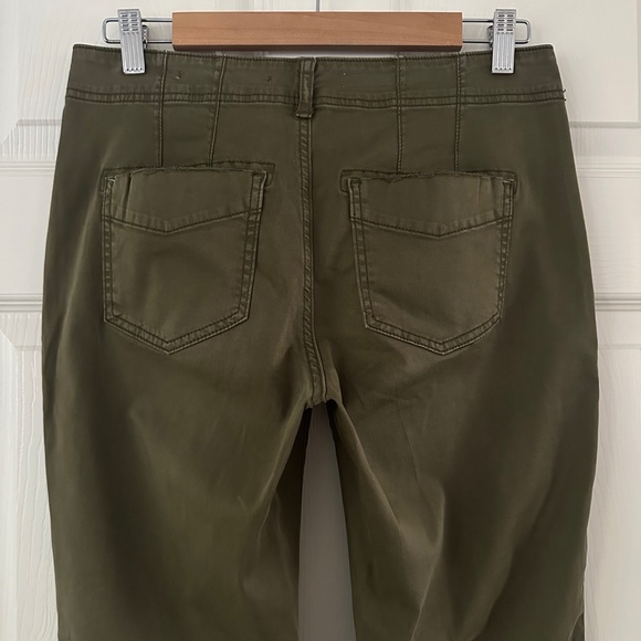 Anthropologie Pilcro Demilune Boot Utility Flare Pant Green Women's Size 26 - Picture 7 of 15